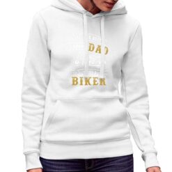 Dad Biker felpa con cappuccio personalizzata donna digitalshirt bianca.jpg
