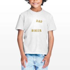 Dad Biker t-shirt personalizzata bambino digitalshirt bianca