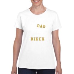 Dad Biker t-shirt personalizzata donna digitalshirt bianco