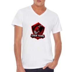 Dagger Man t-shirt scollo a v personalizzata uomo digitalshirt bianca