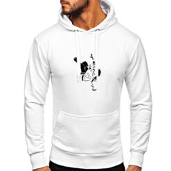 Dance Hip Hop felpa con cappuccio personalizzata uomo digitalshirt bianca