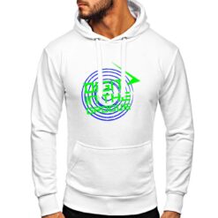 Digit felpa con cappuccio personalizzata uomo digitalshirt bianca