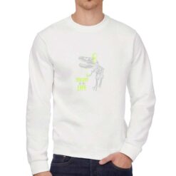 Dino Music felpa senza cappuccio personalizzata uomo digitalshirt bianca