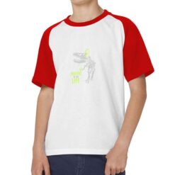Dino Music t-shirt bicolor personalizzata bambino digitalshirt rossa
