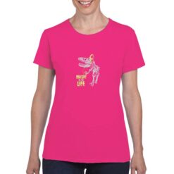 Dino Music t-shirt personalizzata donna digitalshirt fucsia