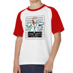 Dinos t-shirt bicolor personalizzata bambino digitalshirt rossa