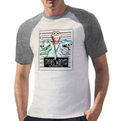 Dinos t-shirt bicolor personalizzata uomo digitalshirt grigia