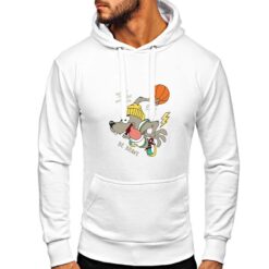 Dog Basket felpa con cappuccio personalizzata uomo digitalshirt bianca