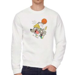 Dog Basket felpa senza cappuccio personalizzata uomo digitalshirt bianca