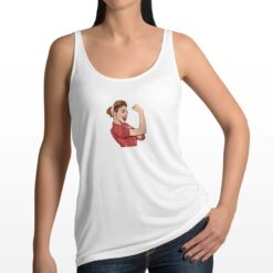 Donna Vintage canottiera personalizzata donna digitalshirt bianca