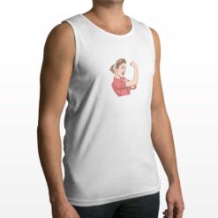 Donna Vintage canotta personalizzata uomo digitalshirt bianca