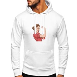 Donna Vintage felpa con cappuccio personalizzata uomo digitalshirt bianca
