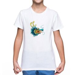Dragone Blu t-shirt personalizzata bambino digitalshirt bianca