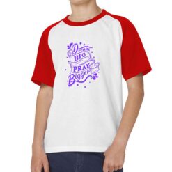 Dream Big t-shirt bicolor personalizzata bambino digitalshirt rossa