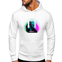 Dreamland felpa con cappuccio personalizzata uomo digitalshirt bianca