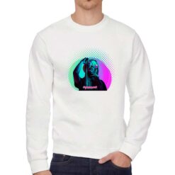 Dreamland felpa senza cappuccio personalizzata uomo digitalshirt bianca