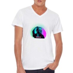 Dreamland t-shirt scollo a v personalizzata uomo digitalshirt bianca