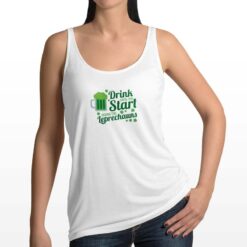 Drink San Patrizio canottiera personalizzata donna digitalshirt bianca