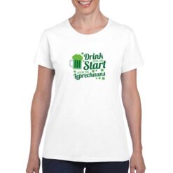 Drink San Patrizio t-shirt personalizzata donna digitalshirt bianco