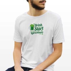 Drink San Patrizio t-shirt personalizzata uomo digitalshirt bianca