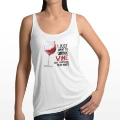 Drink Wine canottiera personalizzata donna digitalshirt bianca