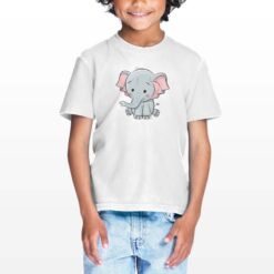 Elefantino t-shirt personalizzata bambino digitalshirt bianca