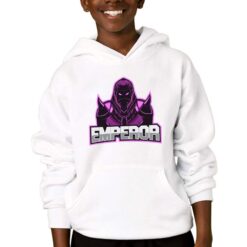 Emperor felpa con cappuccio personalizzata bambino digitalshirtbianco
