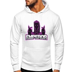 Emperor felpa con cappuccio personalizzata uomo digitalshirt bianca