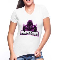 Emperor t-shirt scollo a v personalizzata donna digitalshirt bianca