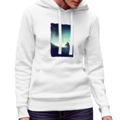 Et Orso felpa con cappuccio personalizzata donna digitalshirt bianca.jpg