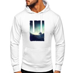 Et Orso felpa con cappuccio personalizzata uomo digitalshirt bianca