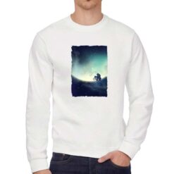 Et Orso felpa senza cappuccio personalizzata uomo digitalshirt bianca