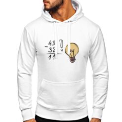 Eureka felpa con cappuccio personalizzata uomo digitalshirt bianca