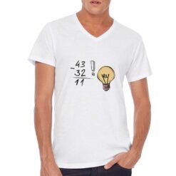 Eureka t-shirt scollo a v personalizzata uomo digitalshirt bianca