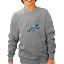 Evoluzione felpa senza cappuccio personalizzata bambino digitalshirt grigia