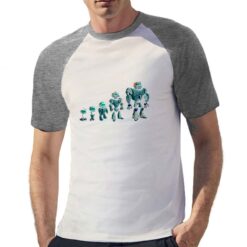 Evoluzione t-shirt bicolor personalizzata uomo digitalshirt grigia