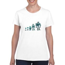 Evoluzione t-shirt personalizzata donna digitalshirt bianco