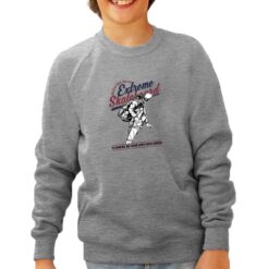 Extreme Skateboard felpa senza cappuccio personalizzata bambino digitalshirt grigia