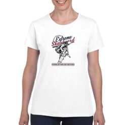 Extreme Skateboard t-shirt personalizzata donna digitalshirt bianco