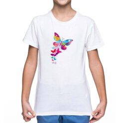 Farfalle t-shirt personalizzata bambino digitalshirt bianca