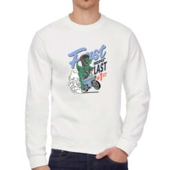 Fast felpa senza cappuccio personalizzata uomo digitalshirt bianca