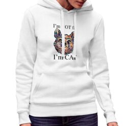 Fat Cat felpa con cappuccio personalizzata donna digitalshirt bianca.jpg