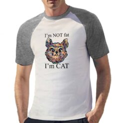 Fat Cat t-shirt bicolor personalizzata uomo digitalshirt grigia
