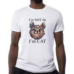 Fat Cat t-shirt personalizzata uomo digitalshirt bianca
