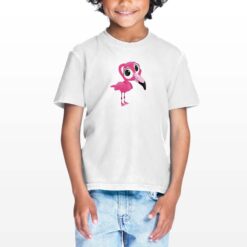 Fenicottero Baby t-shirt personalizzata bambino digitalshirt bianca