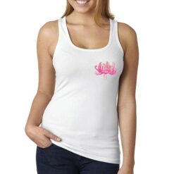 Fiore Rosa canottiera personalizzata donna digitalshirt bianca