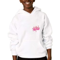 Fiore Rosa felpa con cappuccio personalizzata bambino digitalshirtbianco