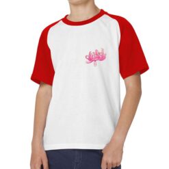 Fiore Rosa t-shirt bicolor personalizzata bambino digitalshirt rossa
