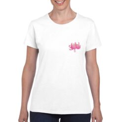 Fiore Rosa t-shirt personalizzata donna digitalshirt bianco
