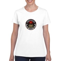 Firefighter t-shirt personalizzata donna digitalshirt bianco